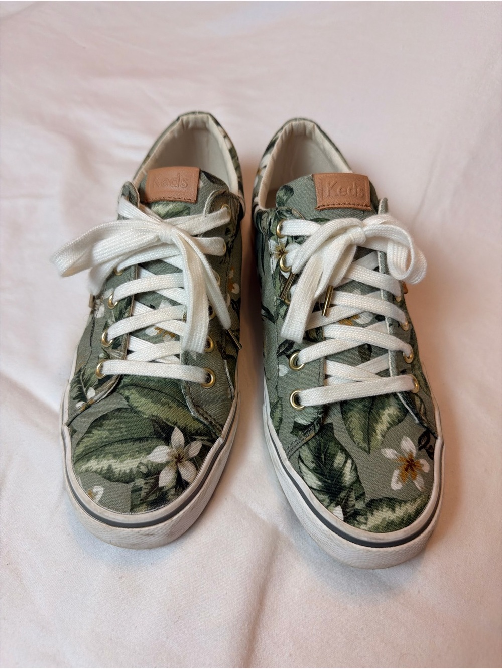 Keds Jump Kick Women’s Size 8 Tropical Green Canvas Sneakers Casual Shoes